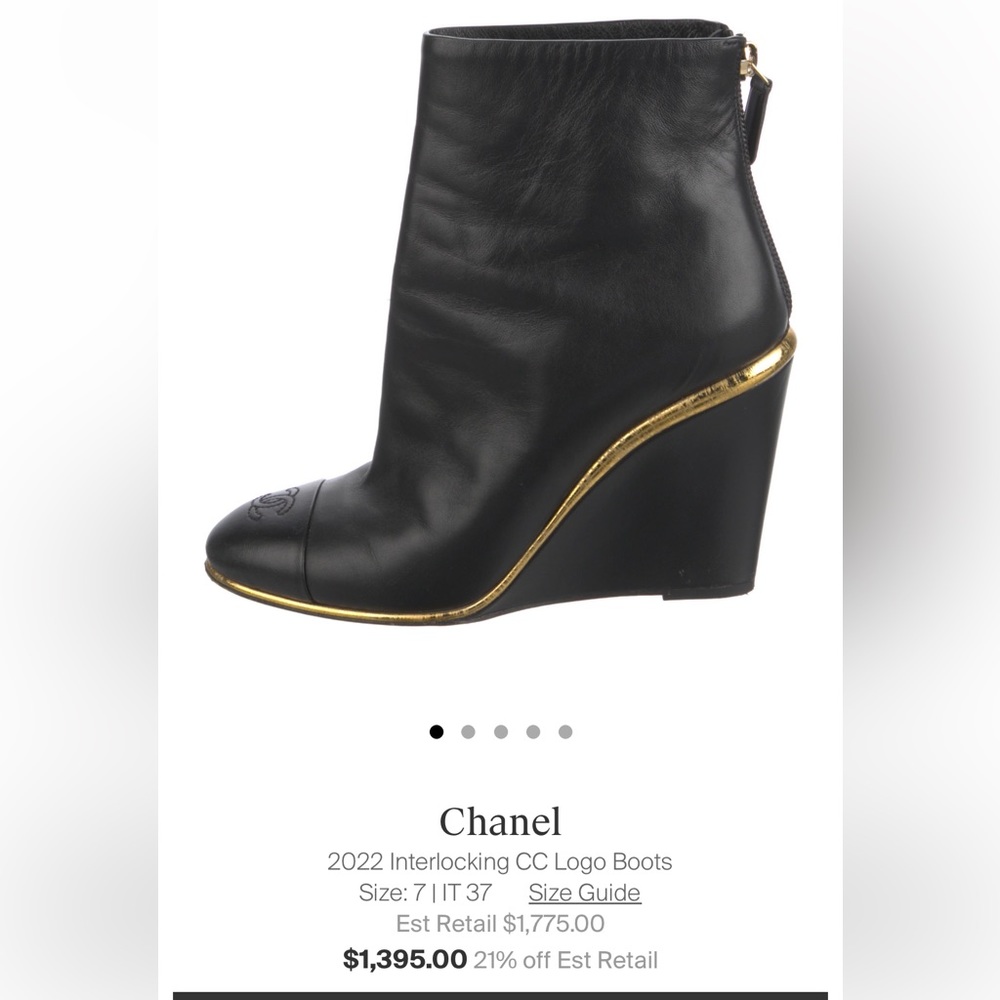 Chanel boots size 7 AUTHENTIC 2022